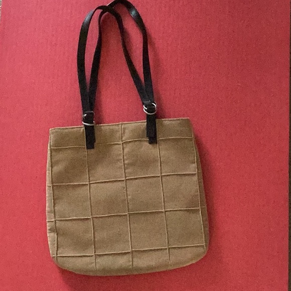 Ralph Lauren, Tan Tote Bag with Black Straps, - Picture 1 of 4